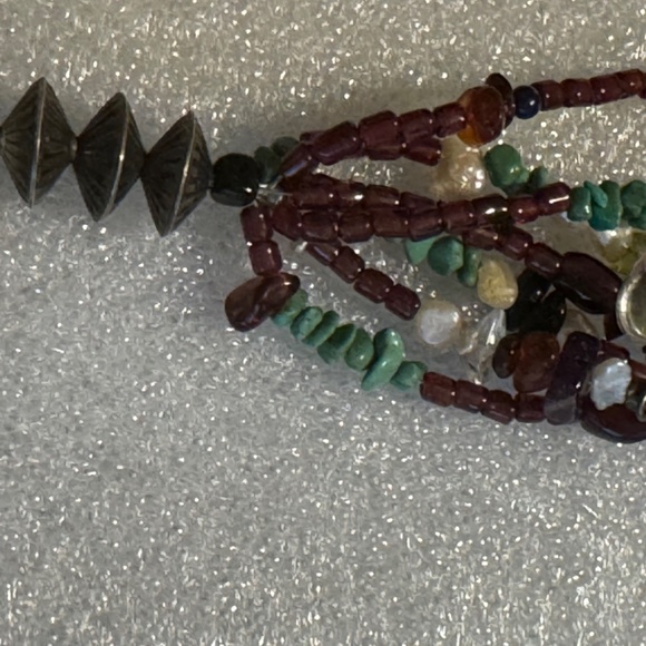 Judy Rosetta OOAK Necklace - Santa Domingo - Turquoise - Pearls - Picture 5 of 13